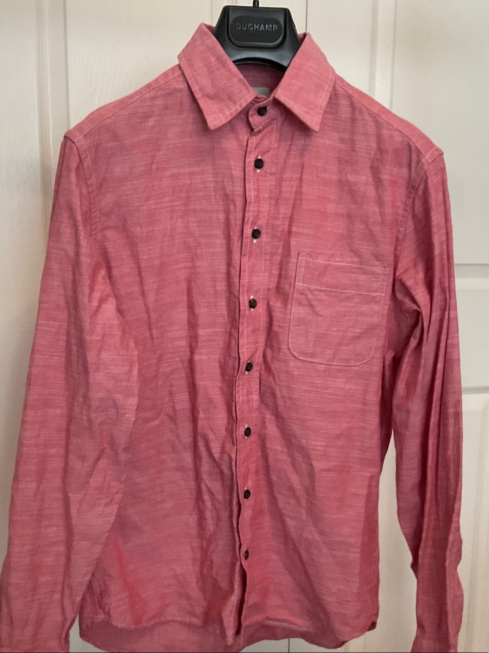 OG made in CA Taylor Stitch Men's Long-Sleeve Button-Down Shirt - Red/pink